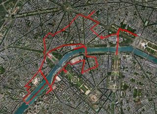 Le parcours sous Google Earth
