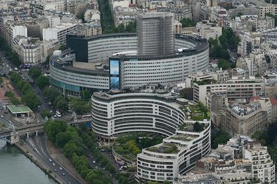 Vue arienne de la maison de Radio-France